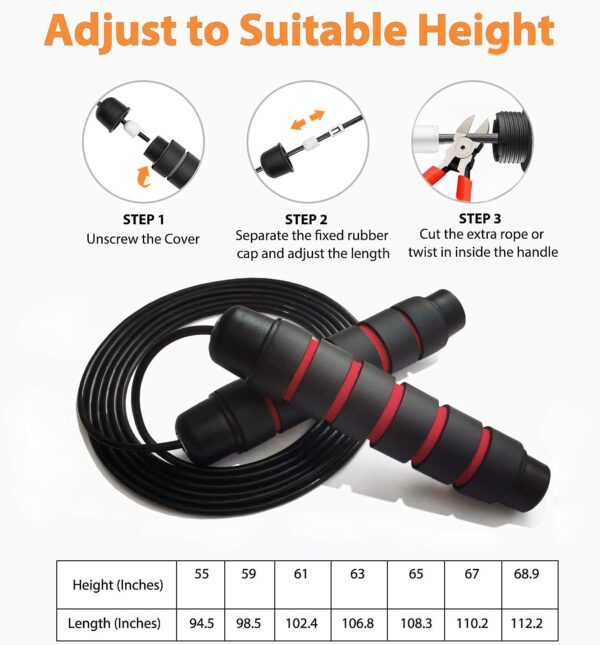ARCTIC EAGLE Jump Rope, 100% libre de enredos para ejercicio físico. - Imagen 3