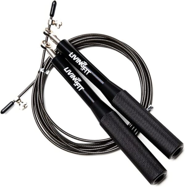 Cuerda de salto de velocidad Living.Fit  color negro