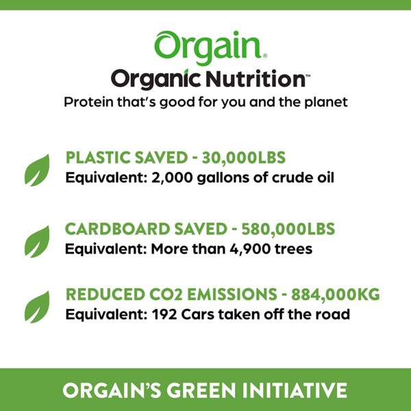 Proteína Orgánica Orgain, sabor Chocolate (2 libras) - Imagen 3